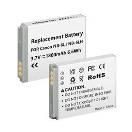 CITYORK 2 Pack NB-6L/NB-6LH Batteries with Charger for Canon Powershot SX500 is, S120,SX700 HS, SX710 HS,SX520 HS,SX530 HS,SX510 HS,SX610 HS,SX600 HS, D30, and S95 Cameras