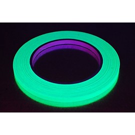 Quarter Inch x 25 Yards UV Blacklight Reactive Fluorescen​t Gaffer Tape (Yellow)