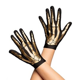 Tipsy Elves Gold Skeleton Gloves