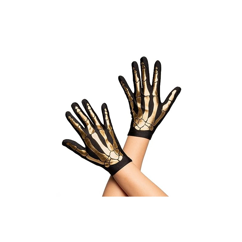 Tipsy Elves Gold Skeleton Gloves