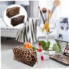 Healeved 4pcs Leopard Travel Cosmetic Bag Large Capacity Makeup Pouch