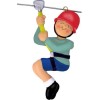 ZIPLINE CHRISTMAS ORNAMENT MALE VACATION ZIP LINE HOLIDAY GIFT PRESENT