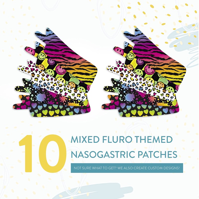 Nasogastric or Oxygen Tube precut Adhesive Tape Fluro Mix x