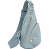 FashionPuzzle - Bolso bandolera de piel sintética ligera y suave,