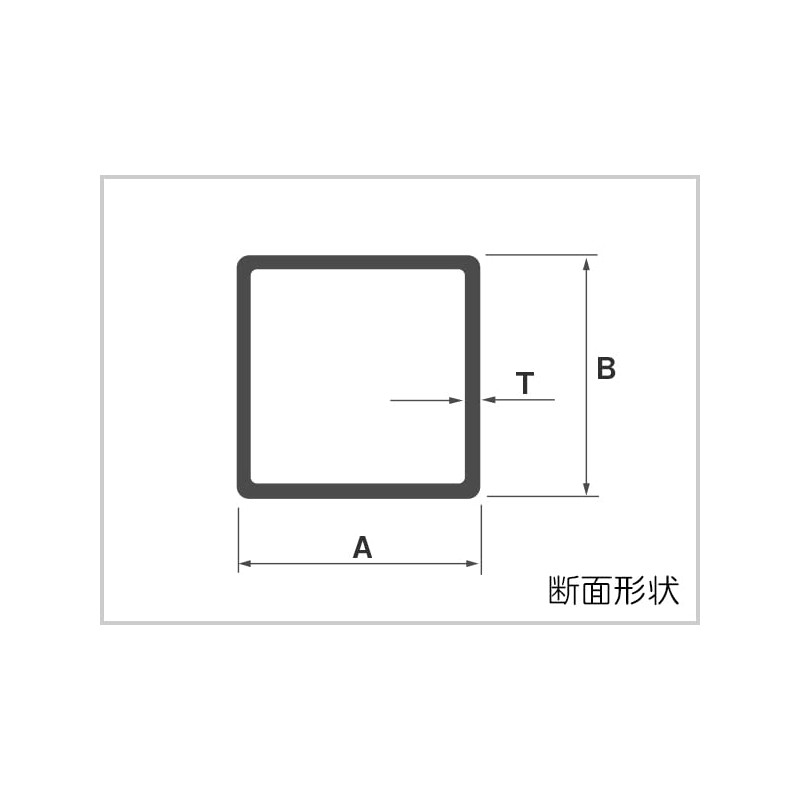 Aluminum Square Pipe Fabric t3.0 x 40 x 30 Length