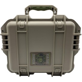 KONG KASE Weatherproof Shockproof Hard Case with Customizable Foam Interior - IP67 Dust and Water Protection - 12” x 10” x 8” (Earth/Jungle)