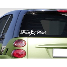 EZ-STIK Fastpitch Softball 8" stickerF269 Decal car Decal Catcher bat Helmet