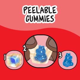 Juicy Drop Christmas Mystery Gummy Candy Cubes, Original Flavor, 5oz, Peelable Strawberry Gummy Cube, Mystery Animal Inside, Interactive 2-in-1 Treat For Party Favors, Stocking Stuffers, Kids Gifts