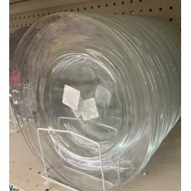 Greenbrier Set Of 2 Greenbrier Clear Glass Dinner Plates 10.5” Diameter -  New