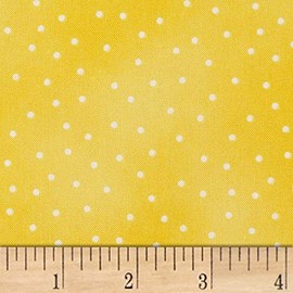 Maywood Studio Beautiful Basics Scattered Dot Citrus Yellow, Fabric by the Yard