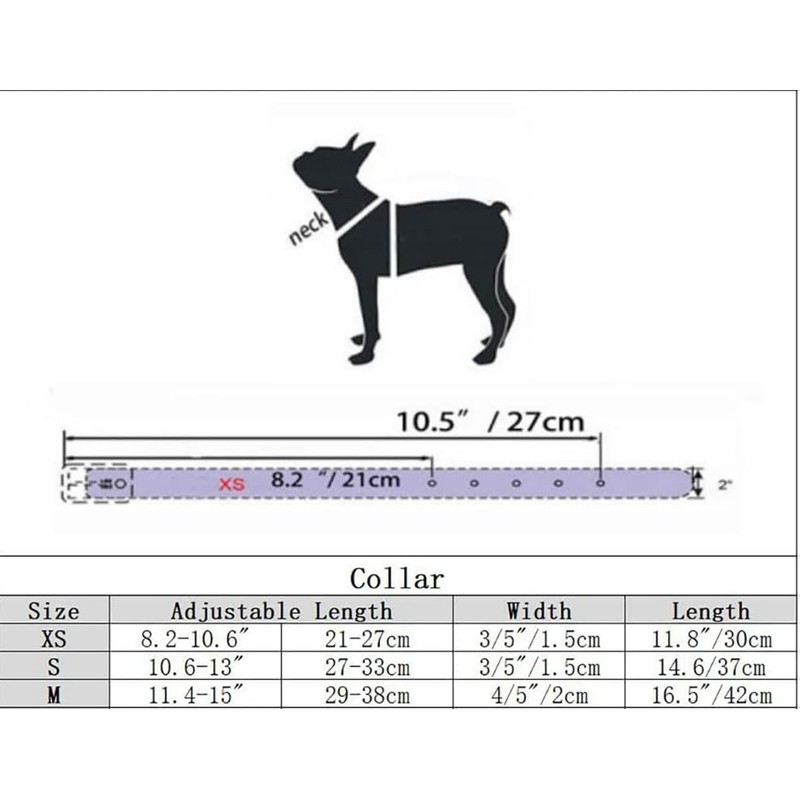 Serijoars Spiked Dog Collar Spiky Cat Collar PU Leather Adjustable