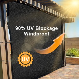 FOTMISHU 90% Sunblock Shade Cloth 6ftx8ft, Anti-Aging Sun Mesh UV Resistant net wit Garden Shade Mesh Tarp for Plant Cover Greenhouse, Barn, Kennel, Carport, Flowers, Patio Lawn