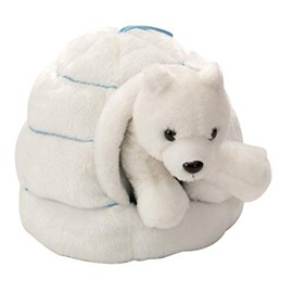 WILD REPUBLIC Polar Bear Plush, Stuffed Animal Toy, Gifts for Kids, Polar Igloo, 6 Inches