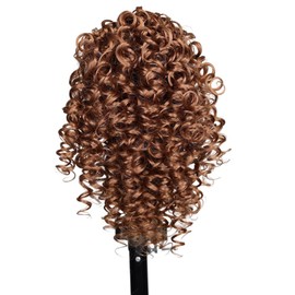 Xiaofeng Spring Curly Ponytail Hairpiece Brown Drawstring Synthetic Ponytail Extension for Women and Girls Daily Use (30#, 12 Inches)