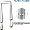 Ring Sizer Measuring Tool Set, Plastic Ring Mandrel & Metal