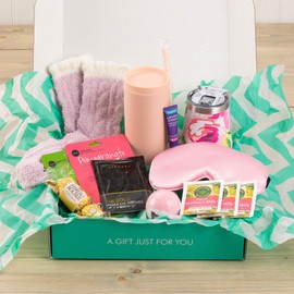 New Moms Gift Set (Postpartum Self Care Kit) 14 Variety Items: Lotions, Snacks, Self Care & More for Mothers Wife Fiancé Ladies Females - The Care Crate Co.