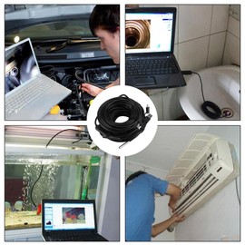 20-Meter USB Endoscope, 5.5mm Borescope with 720P IP67 Waterproof Camera for Pipe Car Inspection for Android, MacBook & Windows PC 7m