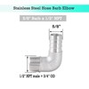 Walkinginrain 304 Stainless Steel Hose Barb 90 Degree Elbow 5/8"