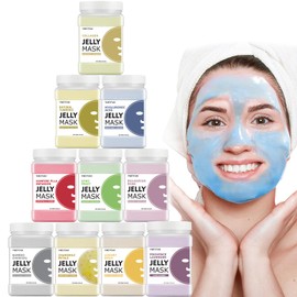 YMEYFAN Jelly Mask for Facials, Hydro Jelly Mask Powder Bulk Wholesale for Esthetician Supplies Professional Beauty Salon Spa Facial Mask Vajacial, Face Masks Skincare Big Set (10 Jar)