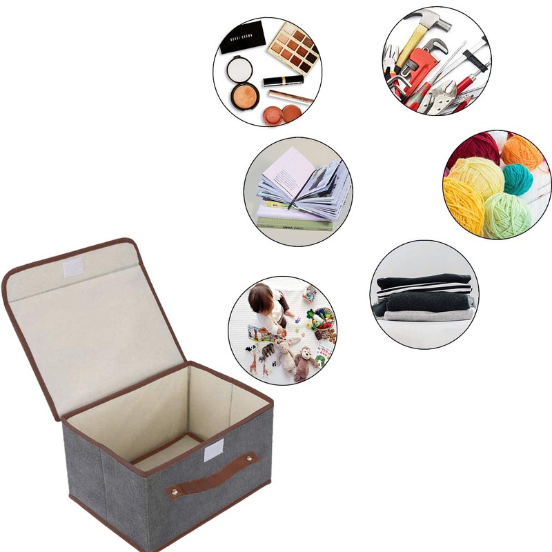 OWill Foldable Storage Boxes with Lids, Fabric Storage Cubes with