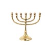 NKlaus Menorah 4034 7-Arm Brass Gold Candlestick up to Diameter