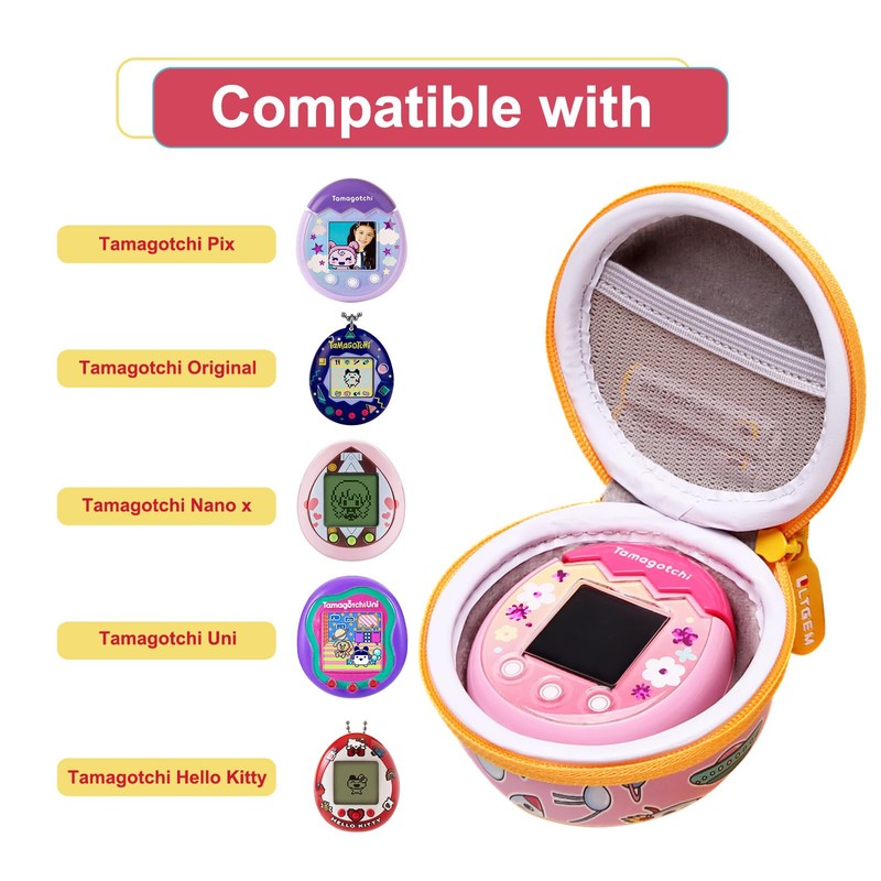 LTGEM Case Compatible with Tamagotchi Pix/Tamagotchi Original, Protective Carrying Case
