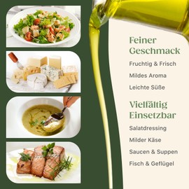 FONTCLARA Arbequina Natives Olivenöl Extra aus Spanien, Preisgekrönt, mild fruchtig, Braten, Kochen & Garnieren, kaltgepresst, 0,5l Flasche