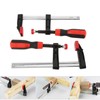 2Pcs Heavy Duty F Clamps Woodworking Bar Clips Quick Slide