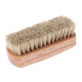 PACKOVE Boot Brush with Pighair Bristles Brush Soft Pig Brush for Shoe Polish Lightweight Travel Size Home Use Random Color