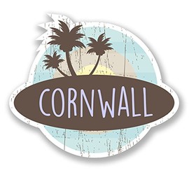 2 x 10cm Cornwall Cornish Vinyl Sticker Decal Laptop Car Tablet Gift Flag #6767 (10cm Wide x 8.5cm Tall)