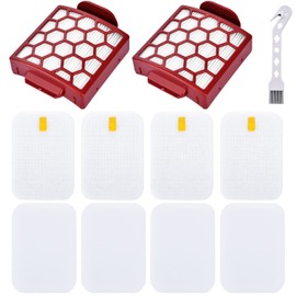 Leadaybetter Vacuum Filter Replacement for Shark Navigator Pet Plus NV150, NV251, NV255 and Zero-M Self-Cleaning Brushroll Pet Pro ZU60, ZU62, ZU62C Upright Vacuum, Part 1238FT60 & 1239FT60