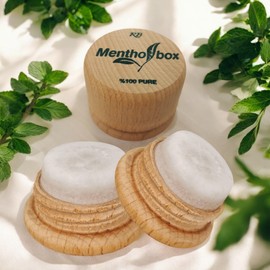 Mentholbox Menthol Stone, Menthol Box, Migraine, Refreshing and Cooling Menthol Macaron, for Brushing Forehead and Neck, Menthol Spa Massage, Pure Crystal Menthol (3 x 6 g)
