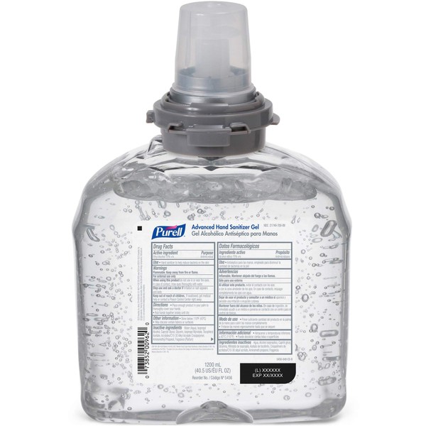 Go-Jo Industries 5456-04 PURELL TFX Hand Sanitizer, 1200 mL Refill