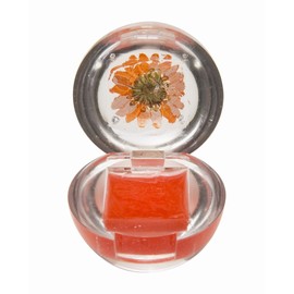 Blossoms Lip Gloss DUO Orange (Clear 0.1 oz (4 g) / Color: 0.1 oz (4 g) / Color: 0.2 oz (4 g) / Raspberry Scent, ORANGE 0.1 oz (4 g) + 0.1 oz (4 g)
