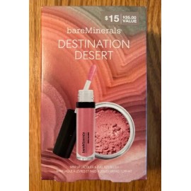 bareMinerals Bare Minerals DESTINATION DESERT 2 piece - Blush & Lip Lacquer - New in Box!