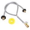 Lemfema Y Type Splitter Propane Tank Converter Adapter Hose with