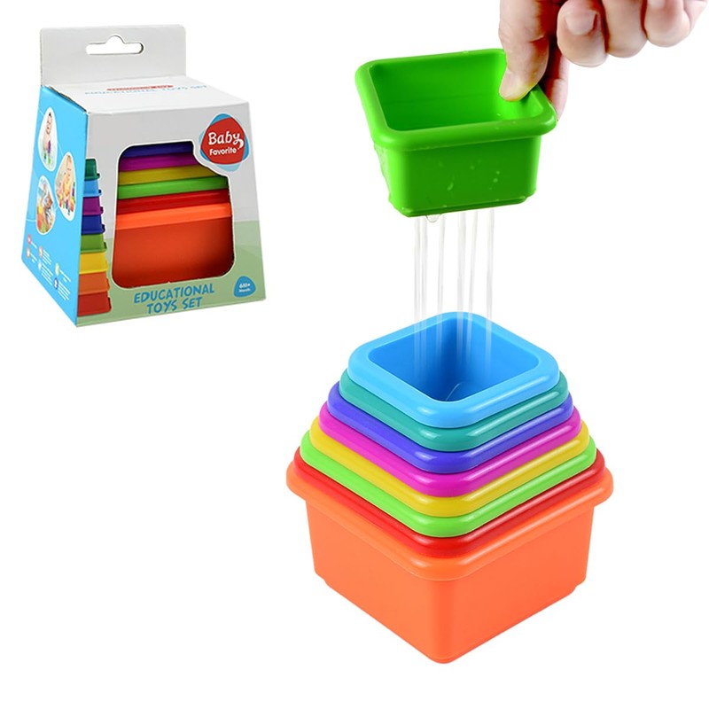 Cosaway Baby Stacking Nesting Cups Toy, Montessori Toys for Toddlers