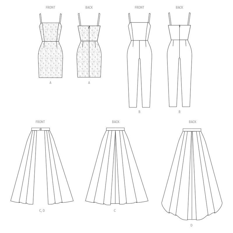 MCCALLS M8450BB Misses' and Women's Dress, Jumpsuit and Overskirt BB