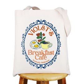 MYSOMY Violet Breakfast Cafe Tote Bag Violence Apothecary Gifts Violet Sorrengail Shoulder Bag Dragon Bookish Gifts (Violet's Breakfast UK2)