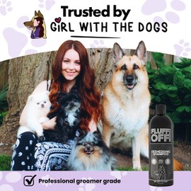 Fluff Off! by Girl With The Dogs, Natural Deshedding Dog & Cat Shampoo, 16 Oz, Made in USA, 8 Wks+