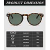 XITUADDA Polarised Round Sunglasses Women Men Retro Classic Acetate Frame