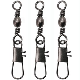 Fishing Swivels Barrel Swivel with Interlock Snaps Fishing Swivel Copper Barrel Swivel with Double Safety Snap Fishing Tackle Fishing Swivel Snaps (6#-100pcs)