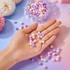 PandaHall 190pcs Matte Acrylic Beads 8mm Purple Round Loose Beads