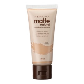 Renova Base de Maquillaje Liquido Matte Natural, color Beige Natural, 30 ml                                                                           