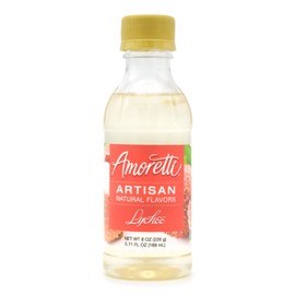Amoretti - Natural Lychee Artisan Flavor Paste 8 oz - Perfect For Pastry, Savory, Brewing, and more, Preservative Free, Vegan, Gluten Free, Kosher Pareve, No Artificial Sweeteners, Highly Concentrated
