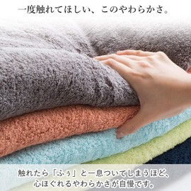 Bloom Imabari Towel, Certified FUu Face Towel, Set of 3, Soft, Fluffy, Thick, Water Absorbent, Hotel Specifications, Made in Japan, 100% Cotton, Assorted (Cool)