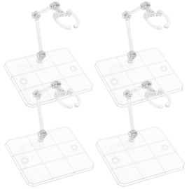 TOYANDONA 4pcs Action Figure Stand Transparent Adjustable Action Figure Display Holder Base Model Support Stand Doll Model Support Stand