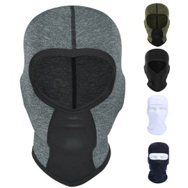 Unbranded Tactical Balaclava Full Face Mask Hats Mask Sun Hood UV Protection Face Mask - Purple#