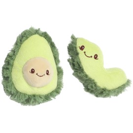 Ebba™ Adorable Precious Produce™ Avocado Rattle & Crinkle Set Baby Stuffed Animal - Bright & Colorful Design - Interactive Fun - Green 4 Inches