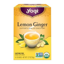 Pack of 1 x Yogi Tea Lemon Ginger - Caffeine Free - 16 Tea Bags                                                                                       